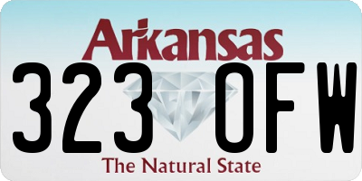 AR license plate 323OFW