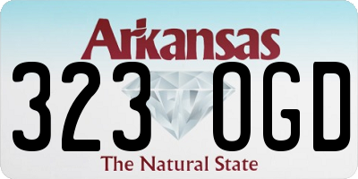 AR license plate 323OGD