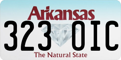 AR license plate 323OIC