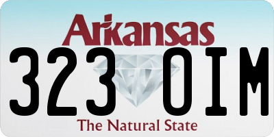 AR license plate 323OIM