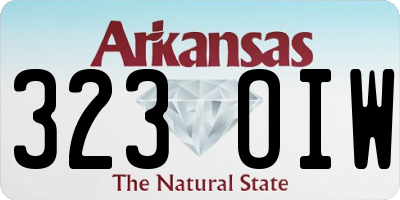 AR license plate 323OIW