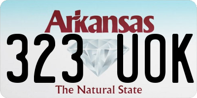 AR license plate 323UOK
