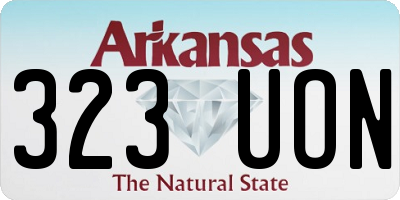 AR license plate 323UON