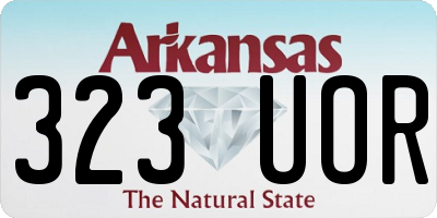 AR license plate 323UOR