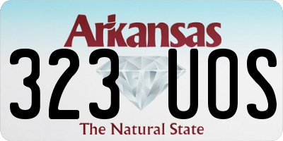 AR license plate 323UOS