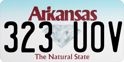 AR license plate 323UOV