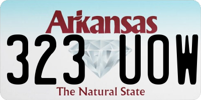 AR license plate 323UOW