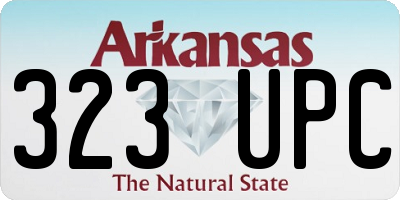 AR license plate 323UPC