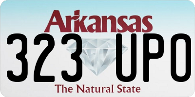 AR license plate 323UPO