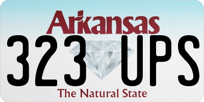 AR license plate 323UPS