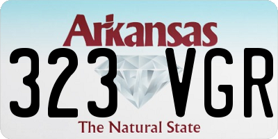 AR license plate 323VGR