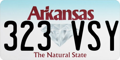 AR license plate 323VSY