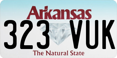 AR license plate 323VUK