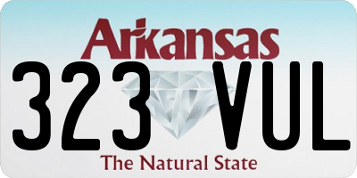 AR license plate 323VUL