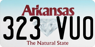 AR license plate 323VUO