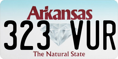 AR license plate 323VUR