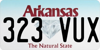 AR license plate 323VUX