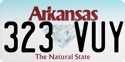 AR license plate 323VUY