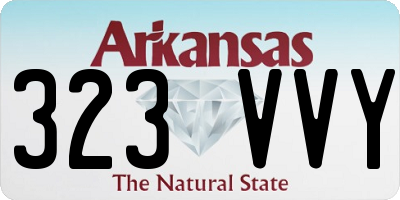 AR license plate 323VVY