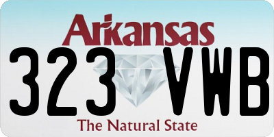 AR license plate 323VWB