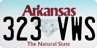 AR license plate 323VWS
