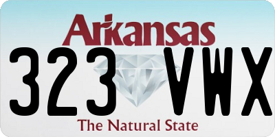 AR license plate 323VWX