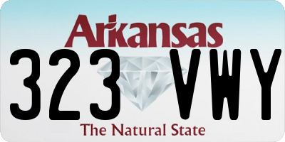 AR license plate 323VWY