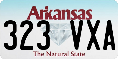 AR license plate 323VXA
