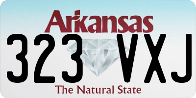 AR license plate 323VXJ