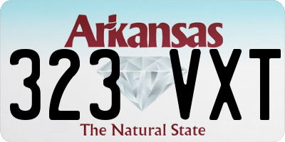 AR license plate 323VXT