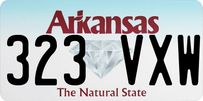AR license plate 323VXW