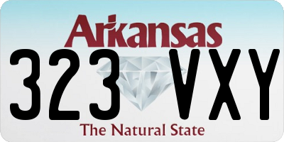 AR license plate 323VXY