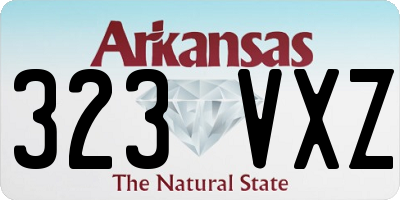 AR license plate 323VXZ