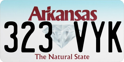 AR license plate 323VYK