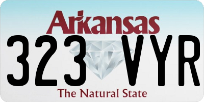 AR license plate 323VYR