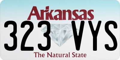 AR license plate 323VYS