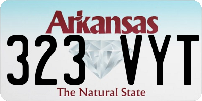 AR license plate 323VYT