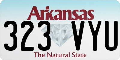 AR license plate 323VYU