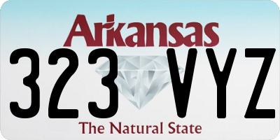 AR license plate 323VYZ