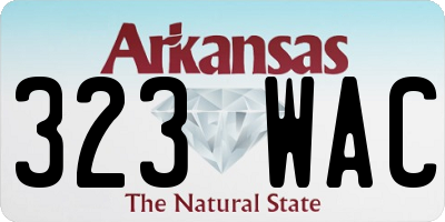 AR license plate 323WAC