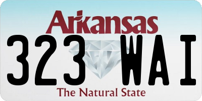 AR license plate 323WAI