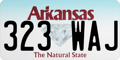 AR license plate 323WAJ