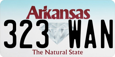 AR license plate 323WAN