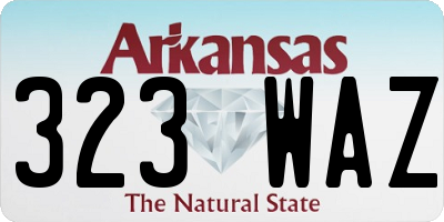 AR license plate 323WAZ