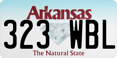 AR license plate 323WBL