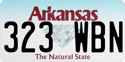 AR license plate 323WBN