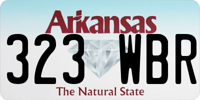 AR license plate 323WBR