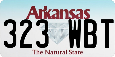 AR license plate 323WBT