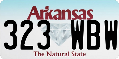 AR license plate 323WBW