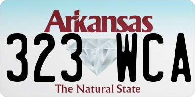 AR license plate 323WCA